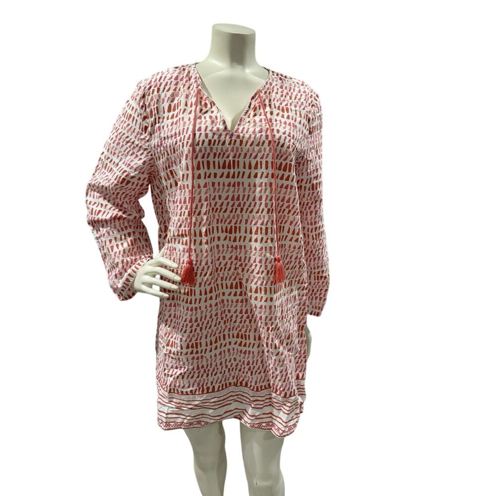 NVELOP SUN Uv Protectant Printed Tunic Beach Pool Cover-up Sz Large Vacation